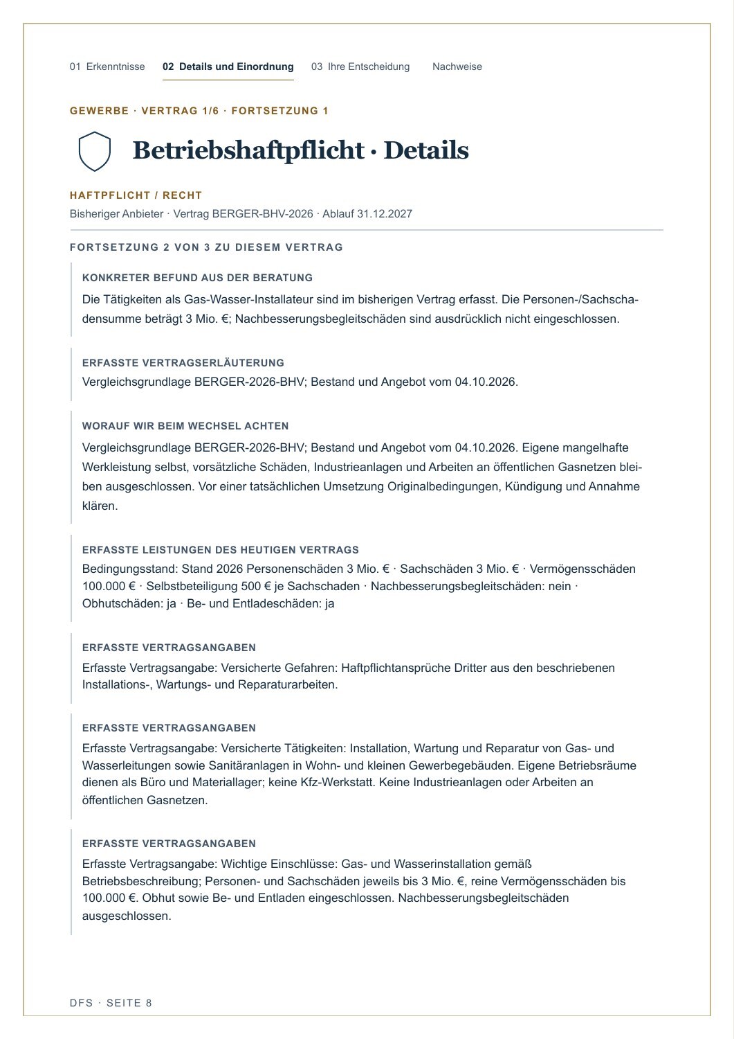 Seite 8 des Beispielgutachtens