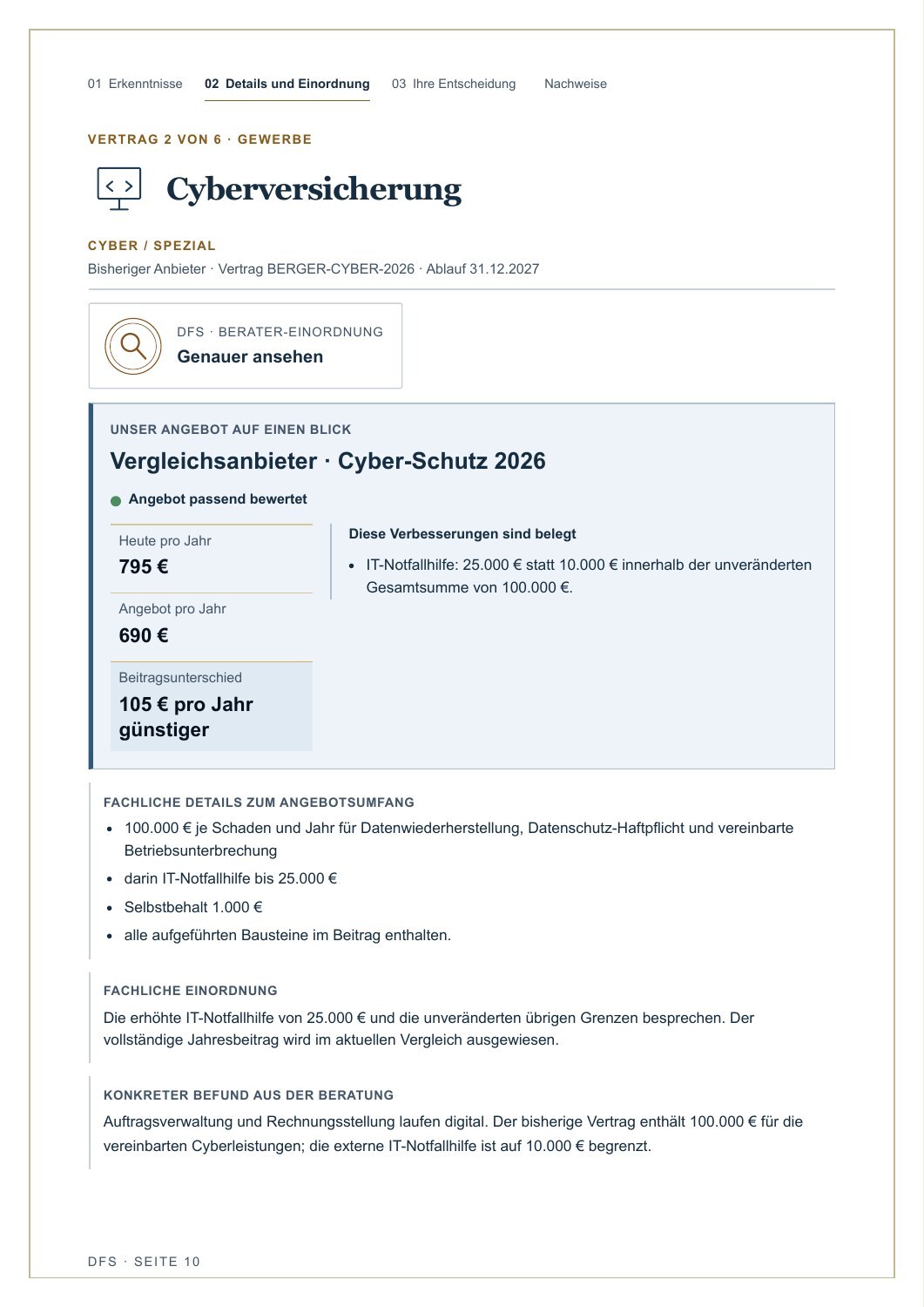 Seite 10 des Beispielgutachtens