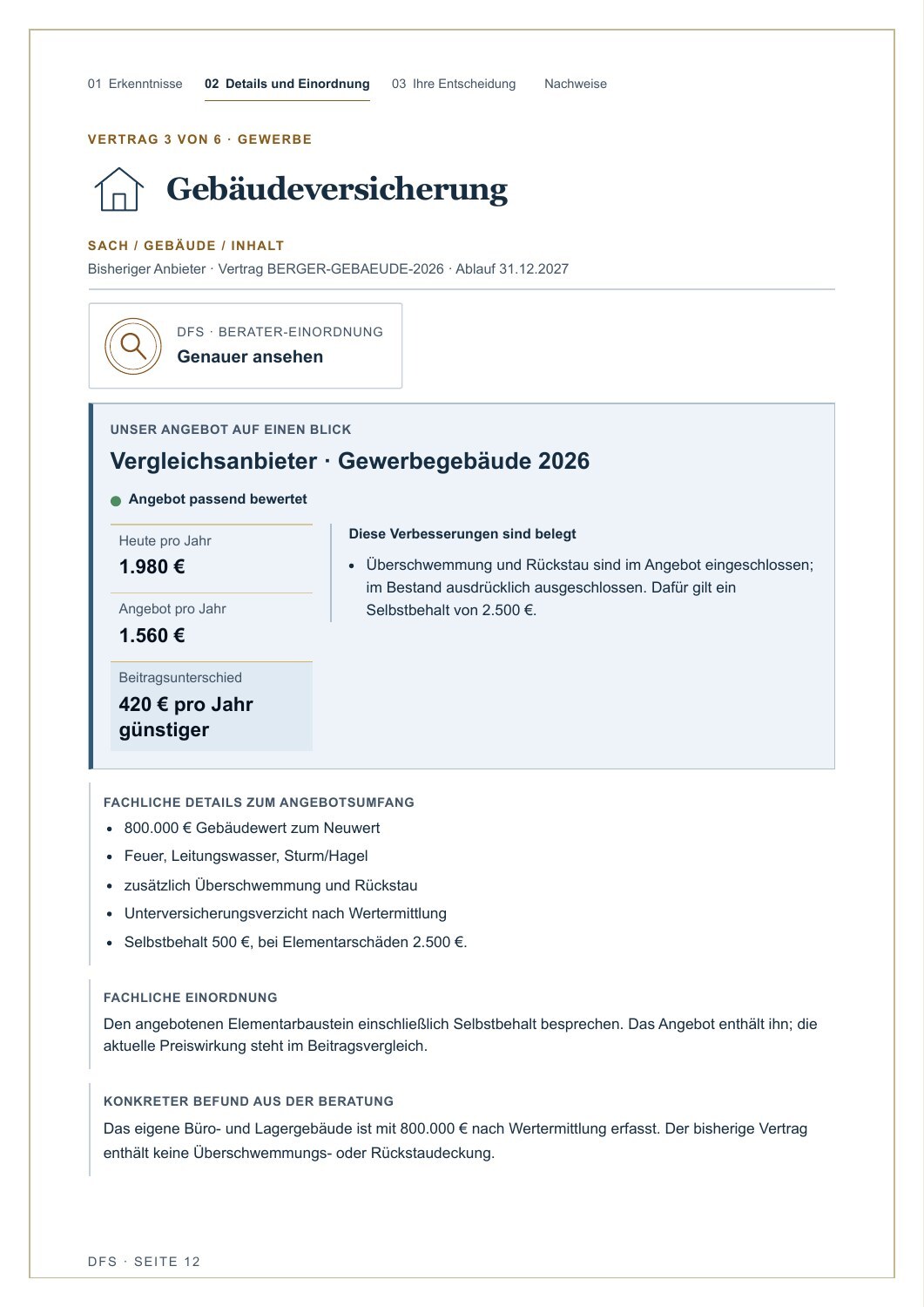 Seite 12 des Beispielgutachtens