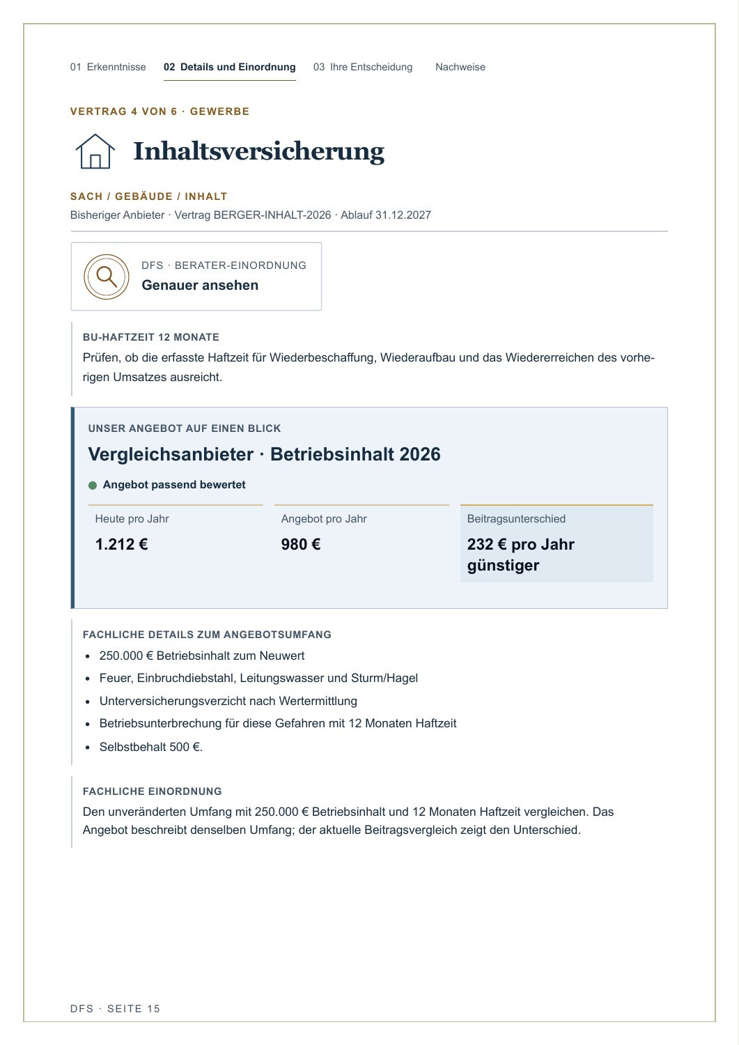 Seite 15 des Beispielgutachtens